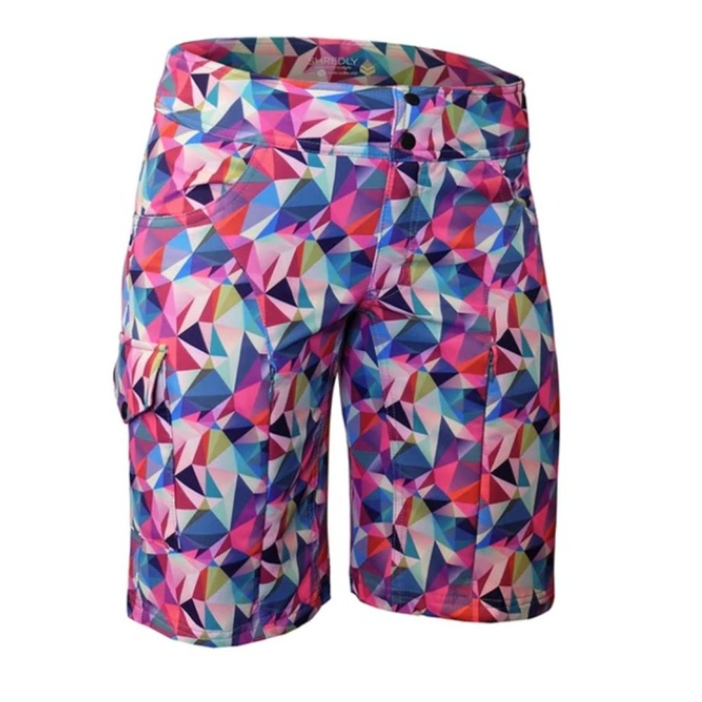 Shredly MTB mountain biking shorts Aztec pattern size 6.
